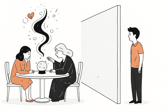 Thay vì nói chuyện với tôi, bạn gái đi xem bói rồi im lặng chia tay