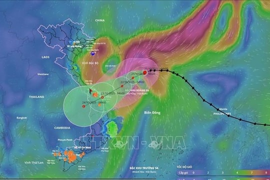 Ảnh hưởng bão số 12, khu vực Trung Bộ mưa lớn từ đêm 22/10