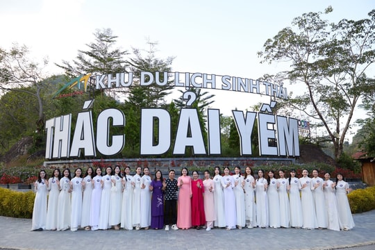 Thí sinh Hoa hậu Du lịch Dân tộc Việt Nam 2025 hội tụ, thăm quan các danh thắng bậc nhất Mộc Châu