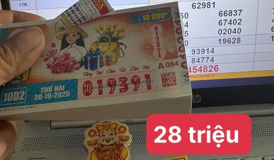 Xổ số miền Nam: Nam khách hàng trúng 140 tờ vé số dịp 20-10