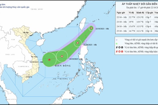 Xuất hiện áp thấp nhiệt đới gần Biển Đông - Bão số 12 giảm cấp