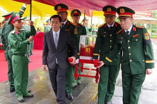 Truy điệu, an táng 34 hài cốt liệt sỹ tìm thấy ở Thành cổ Quảng Trị