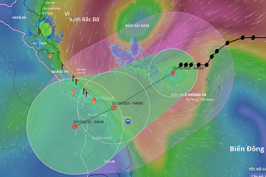 Miền Trung mưa lớn từ trưa nay