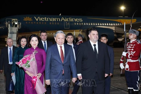 Tổng Bí thư Tô Lâm và Phu nhân bắt đầu thăm chính thức Cộng hòa Bulgaria