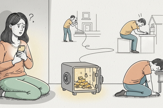 Chồng vẫn lén dành được 6 cây vàng dù đưa gần hết lương cho tôi