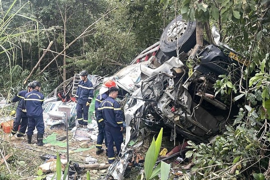 Ôtô lật ở bìa rừng, vợ chồng tử vong