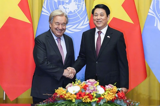 Chủ tịch nước chủ trì lễ đón Tổng thư ký LHQ