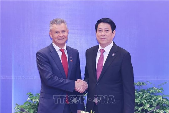 Chủ tịch nước Lương Cường tiếp đồng Bộ trưởng về Ngoại giao và Thương mại Australia