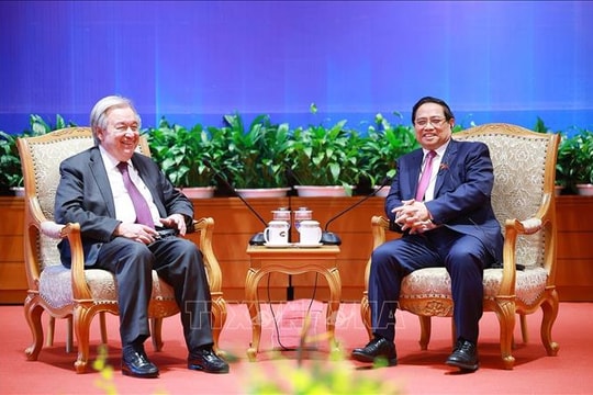 Công ước Hà Nội: Thủ tướng Phạm Minh Chính gặp Tổng Thư ký Liên hợp quốc