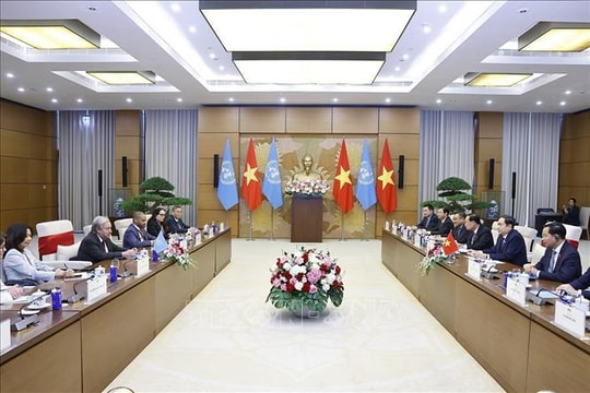 Chủ tịch Quốc hội Trần Thanh Mẫn hội kiến Tổng Thư ký Liên hợp quốc