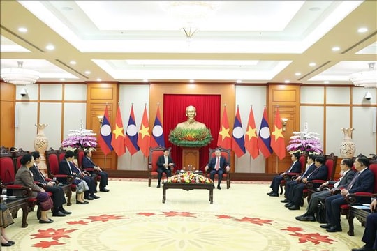 Tổng Bí thư Tô Lâm tiếp Tổng Bí thư, Chủ tịch nước Lào Thongloun Sisoulith