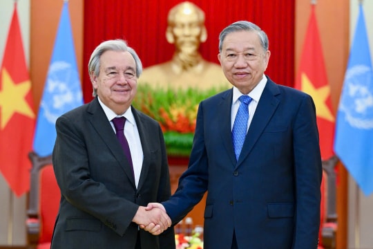 Tổng Bí thư tiếp Tổng thư ký Liên Hợp Quốc