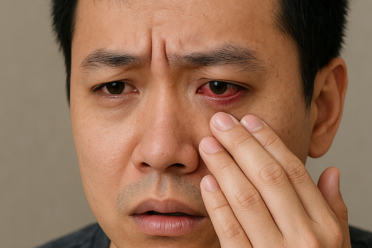 Nhìn vào mắt người đau mắt đỏ có lây không?