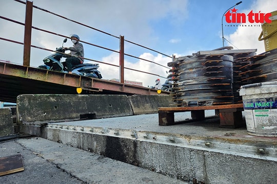 Cầu Bình Phước 1 đã được nâng cao gần 20cm bằng công nghệ kích thủy lực