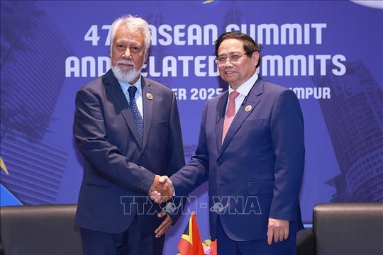 Thủ tướng Phạm Minh Chính gặp Thủ tướng Timor-Leste Xanana Gusmao