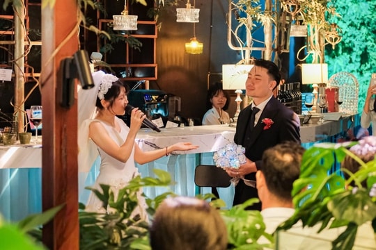 Quán cà phê như khu rừng nhỏ giữa phố Hà Nội, bàn uống nước là bể cá