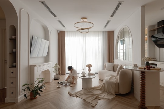 Chi hơn 1 tỷ đồng thiết kế căn hộ mượt mà với nhiều vòm cong