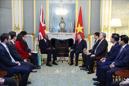 Tổng Bí thư Tô Lâm gặp Phó Thủ tướng Anh David Lammy