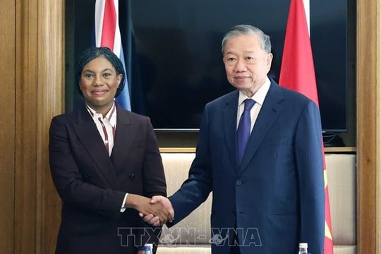 Tổng Bí thư Tô Lâm hội kiến Chủ tịch đảng Bảo thủ Anh Kemi Badenoch