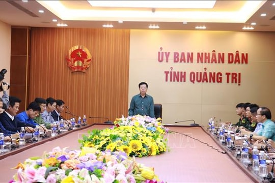 Phó Thủ tướng Mai Văn Chính làm việc với tỉnh Quảng Trị về ứng phó mưa lũ