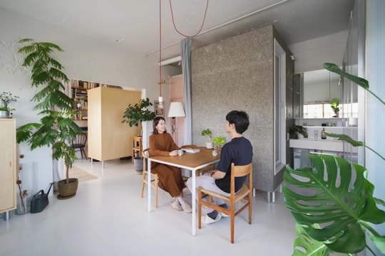 Căn hộ 35 m2 của vợ chồng kiến trúc sư dùng nội thất làm vách ngăn