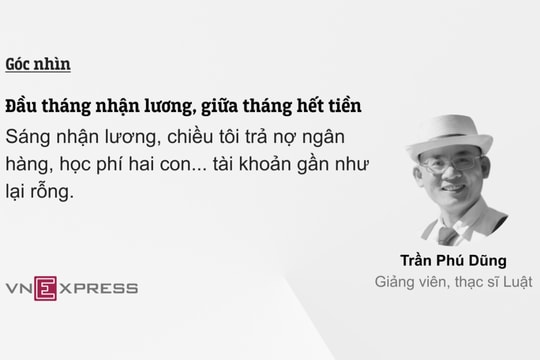 Đầu tháng nhận lương, giữa tháng hết tiền