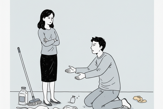 Bị vợ tát nhiều cái khi tôi to tiếng