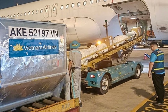 Vietnam Airlines vận chuyển miễn phí hàng cứu trợ miền Trung