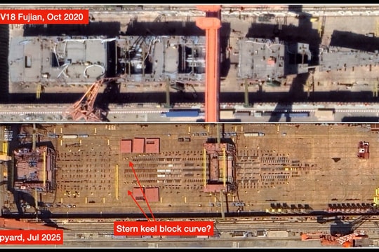 Trung Quốc âm thầm dựng 'siêu tàu sân bay hạt nhân' lớn nhất thế giới