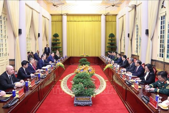 Chủ tịch nước Lương Cường tiếp Bộ trưởng Bộ Chiến tranh Hoa Kỳ