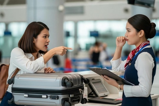 Chờ 20 phút vì nữ hành khách quá cân hành lý xách tay đòi linh động