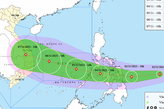 Bão Kalmaegi có thể đạt cấp 14 khi vào Biển Đông