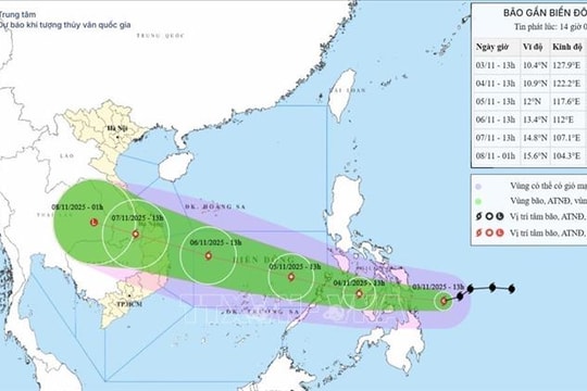 Bão KALMAEGI di chuyển nhanh, cường độ rất mạnh, dự kiến 5/11 đi vào Biển Đông