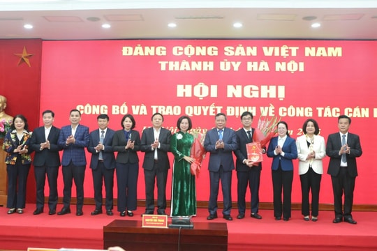 Công bố quyết định về công tác cán bộ tại Ủy ban MTTQ Việt Nam thành phố Hà Nội