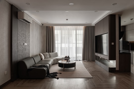 Căn hộ hiện đại tông trầm cho người không thích phô trương