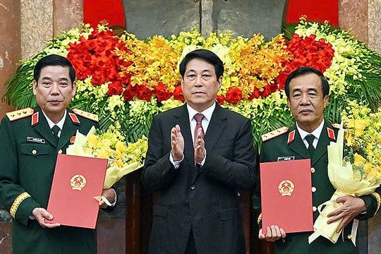 Hai Thứ trưởng Quốc phòng được thăng quân hàm thượng tướng