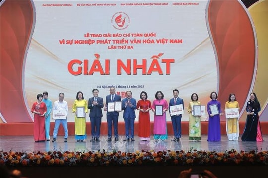95 tác phẩm được trao Giải Báo chí toàn quốc 'Vì sự nghiệp phát triển Văn hóa Việt Nam'