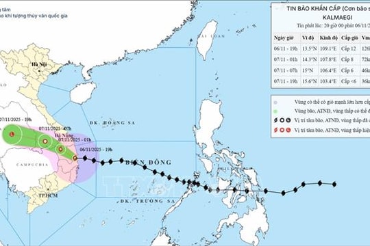 Bão số 13 giảm cường độ trên đất liền ven biển tỉnh Gia Lai - Đắk Lắk
