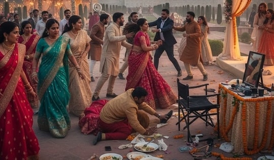 Gia đình cô dâu, chú rể ẩu đả trong đám cưới, khách mời bỏ chạy