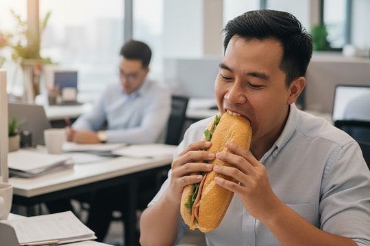 Bỏ bữa trưa vì ăn sáng với ổ bánh mì 70 K ngập topping