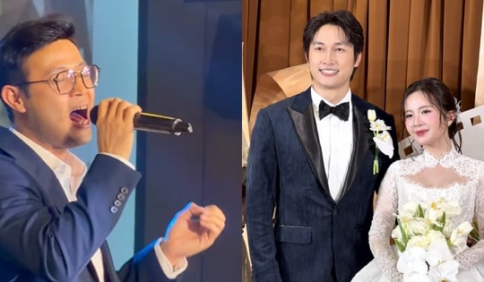 Bố Bình 'Cha tôi người ở lại' hát trong đám cưới của 'con gái' Ngọc Huyền