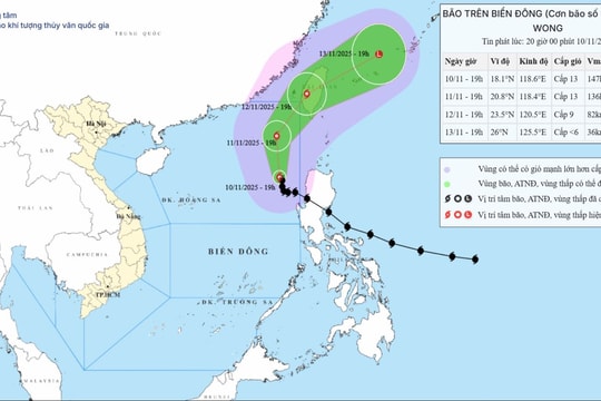 Bão số 14 giữ nguyên hướng và cường độ, Bắc Biển Đông động dữ dội