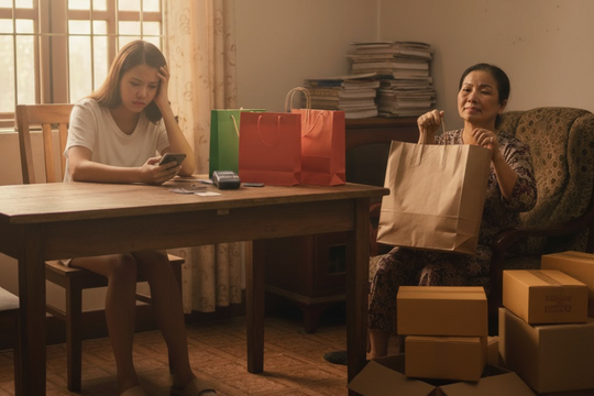 Con gái đi làm 8 năm vẫn bòn tiền bằng cách đặt online rồi nhờ mẹ trả hộ