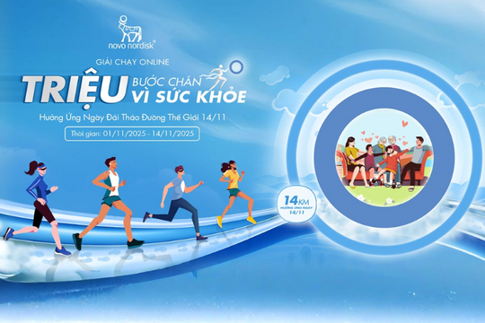 Giải chạy hưởng ứng Ngày Đái tháo đường Thế giới: Triệu bước chân vì sức khoẻ
