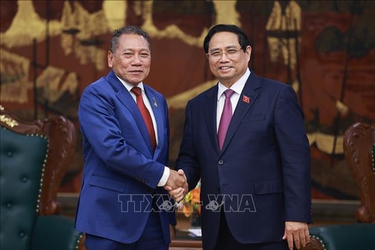 Thủ tướng Phạm Minh Chính tiếp Bộ trưởng Ngoại giao và Ngoại thương Quần đảo Solomon