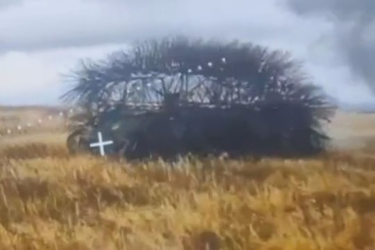 Ukraine sao chép 'giáp lông nhím' của xe tăng Nga