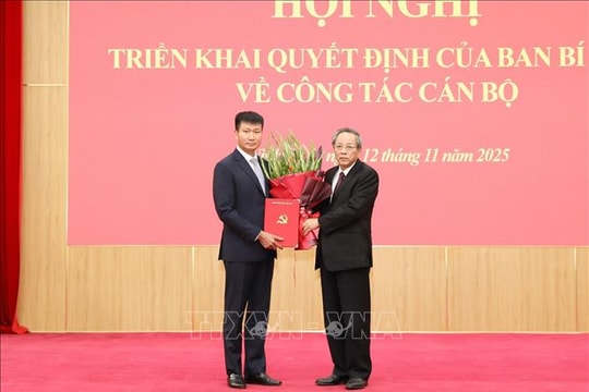 Đồng chí Trần Huy Tuấn giữ chức Phó Bí thư Tỉnh ủy Ninh Bình