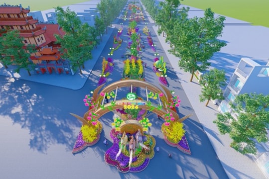 Cần Thơ làm đường hoa Tết hơn 300 m