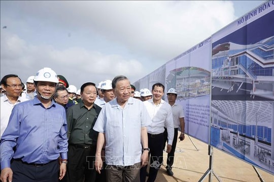 Tổng Bí thư Tô Lâm thăm Dự án Cảng Hàng không quốc tế Long Thành