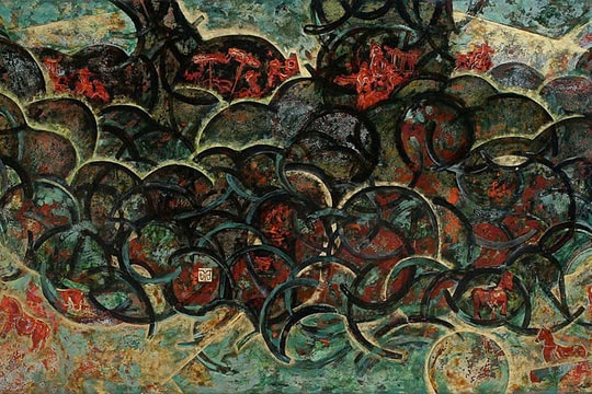 Tranh sơn mài của sinh viên đoạt giải hội họa Victor Tardieu